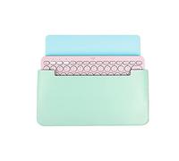 Hosoncovy Funda de transporte portátil de piel sintética para teclado Bluetooth Logitech K380 (verde claro)