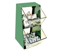 Hosoncovy Organizador de Cajón de Té, Soporte Transparente de 2 Capas para Bolsas, Cápsulas de Café, Azúcar, Contenedores de Caja, Estante para Bolsitas, Estación de Té