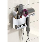 Hosoncovy Soporte de pared para secador de pelo de metal, colgador de pared, organizador de almacenamiento de pared, afeitadora eléctrica, soporte de pared para secador de pelo Dyson Supersonic,