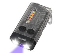 HOSONIC E9 Pequeña Linterna LED Potente 1000 Lumens, Mini Llavero Linternas Recargable Con 365nm UV y Luz de Color, 12 Modos Flashlight, Magnética, IPX4 Impermeable