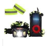 HOSPAOP Lámpara de pecho para correr, 500 lúmenes, LED recargable por USB, barra ajustable de 65°, impermeable LED para correr, ciclismo, aventura, al aire libre