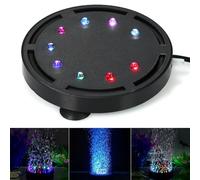 HOSPAOP Piedra de aire para acuario, piedra de burbuja para acuario con LED RGB, kit de aireación de acuario, alto difusor para acuario y peces, oxígeno disuelto y decoración, 125 mm
