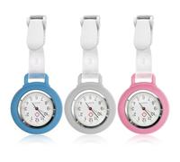 HOSPAOP Reloj de Enfermera con Clip, Analógico, Movimiento de Cuarzo, Reloj de Bolsillo de Silicona, para Mujeres y Hombres, Accesorios