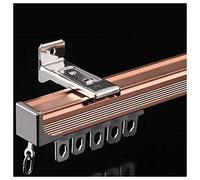 Hospital Curtain Track System RV Aluminium Wall Mount Curtain Rod, Extra Long Curtains Rail with Mute Rollers, Kitchen Dens Bedroom Living Room(Gold a,12m/39.3ft)