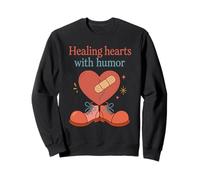 Hospital Payaso Risa Medicina Humor Curación Cuidado Payaso Sudadera