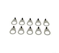 Hosrivae 10Pcs Perillas de guitarra Indicador de puntero Arandelas LP Guitarra (Plata)