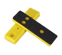 Hosrivae 2 almohadillas de pulido rectangulares de 30 x 100 mm para lijadora, placa trasera de 5 agujeros con gancho y, compatible con pulidores orbitales para metal, madera, vidrio (30 x 100 mm, 2
