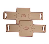 Hosrivae 2 forros de silicona para pan de pan, eslinga para herramientas de transferencia sin masa, tapetes reutilizables aptos para horno hasta 260.0 °C, accesorios de cocina, rojo (rojo)