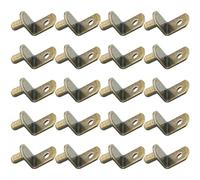 Hosrivae 20 clavijas de soporte de estante de 6 mm, soportes de gabinete en forma de L para estantes, pernos de acero de bronce con extremo biselado para instalación, compatibles con muebles de