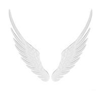 Hosrivae 3D PVC coche y motocicleta ala Decal, resistente a los arañazos etiqueta engomada decorativa para todos los modelos, par conjunto con tamaño aproximado 13 X 7 cm (plata)