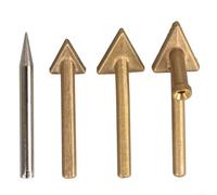 Hosrivae 4 puntas de repuesto para soldador de plástico de 80 W, reparación automática de parachoques TPO TEO PP, elemento calefactor de acero con resistencia a altas temperaturas, color dorado