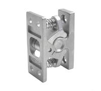 Hosrivae Abrazadera de cierre de puerta con resorte doble con resorte y rodillo de acero inoxidable para caravana, barco, gabinete (acero inoxidable)