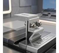 Hosrivae Abrazadera de techo con costura de pie de 1/4 pulgadas, paneles solares, soporte de montaje fotovoltaico de aleación de aluminio con resistencia a la intemperie, sistema de estantería de