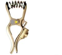 Hosrivae Abrazadera giratoria de alambre de tierra para soldadura, abrazadera de conexión a tierra estilo T de cobre de 300 A con cabezal giratorio de 360°, construcción de cobre resistente para MIG