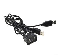 Hosrivae Adaptador de cable de extensión USB A-to-A para montaje en salpicadero, montaje en panel empotrado de 1 m para estéreo de coche, motocicleta, vehículos marinos y todoterreno