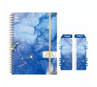 Hosrivae Agenda diaria 2024, cuaderno de espiral - Agenda semanal y mensual A5 para gestión, oficina y citas personales Jou(F)