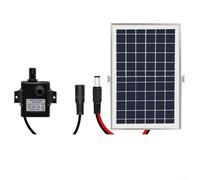 Hosrivae Agua solar, fuente silenciosa de 9V con flujo 240L/H, panel de alta eficiencia para la oxigenación y circulación de la roca de la charca de los peces (9V 10W)