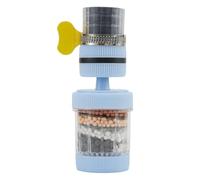 Hosrivae Aireador de burbujas de 6 capas que ahorra agua con protector contra salpicaduras y filtración mineral natural para grifos de cocina, giratorio de 360°, antisalpicaduras, purificador, sin