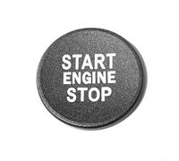 Hosrivae Aleación de aluminio Motor Start/Stop Push Button Switch Ring Trim Sticker K3 - Accesorio de decoración interior rojo, plateado, negro o dorado (negro)