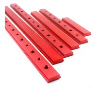 Hosrivae Aleación de aluminio T-Track Slider Miter Jig 100-450mm T-Bar Mesa Sierra Banco de trabajo DIY Herramienta de carpintería Acabado Rojo Tipo A o B (450mm T-Bar Tipo A)