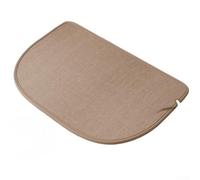 Hosrivae Alfombrilla absorbente para suelo de 50 x 80 cm con contorno curvado de herradura y respaldo antideslizante de goma para baño, cocina y entrada (marrón)