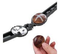 Hosrivae Alicates de acero inoxidable para tuercas y abdominales más castañas, nueces, almendras, avellanas, mango de galleta bien diseñado, estructura apalancada para cocina antideslizante (17,5 x