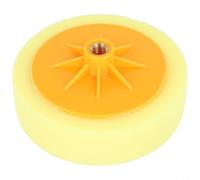 Hosrivae Almohadilla de pulido de esponja de 150 mm para rueda de pulido de coche, compuesto de espuma y cabezal de pulido compatible con amoladoras angulares, amarillo, 1 paquete