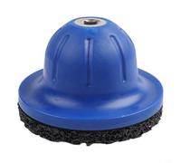 Hosrivae Amoladora de cubo de rueda de 150 mm con taza de molienda, herramienta de cepillo de limpieza de llantas, eliminación de automóviles, discos de carburo de silicio 1500 RPM, negro y azul (1