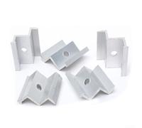 Hosrivae Anbte - Abrazadera de extremo de panel solar plateada de 30 mm/35 mm, kit de montaje fotovoltaico de aluminio con tuercas y pernos para sistema de instalación de paneles solares (para 35 mm