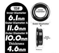 Hosrivae Anillos guía de caña de pescar de barro grueso para construcción y reparación de caña, marco recubierto de zinc, guías de línea reforzadas compatibles con cañas de agua dulce y salada, #6/#8