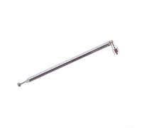 Hosrivae Antena de radio FM ajustable de acero inoxidable, antena telescópica de 762 mm con conector SMA para mejorar la señal, diseño compacto y portátil, color plateado