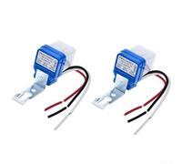 Hosrivae AS-10 Interruptor de control de luz para farolas, interruptor automático de sensor crepuscular de 220 V CA con rango de detección de 10 m, carga de 2200 W, carcasa ABS con clasificación IP