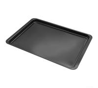 Hosrivae Bandeja de horno antiadherente extra grande, 14.5 pulgadas de acero al carbono resistente rectangular para galletas, pizza y carnes asadas (negro)