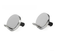 Hosrivae Bisagra para asiento de inodoro, fijación superior, liberación rápida, repuesto para colgar en la pared o en la pared, tornillos de 45 mm con fijaciones de goma negra