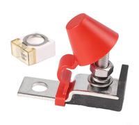 Hosrivae Bloque de distribución marina de 58 V de acero inoxidable con terminal de fusible de 300 A, kit de acero Dc ABS para espárragos, protección de circuito principal, barco, caravana, camión