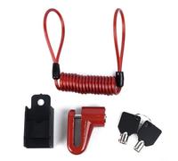 Hosrivae Bloqueo antirrobo de rueda de freno de disco para scooter eléctrico Xiaomi, ancho de bloqueo de 7 mm, acero resistente, portátil para bicicleta y scooter eléctrico Secu (rojo)