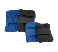 Hosrivae Bolsas para quitar arena para la playa, kit de 4 piezas de forro polar coral respetuoso con la piel, talco, compacto y ligero para vacaciones, camping, tomar el sol, B (azul + gris)