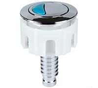 Hosrivae Botón de descarga de inodoro doble de 38 mm en acabado cromado ABS, interruptor de ahorro de agua con resorte de acero inoxidable 304, se adapta a la mayoría de tanques de inodoro estándar (A