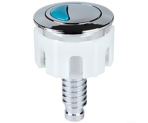 Hosrivae Botón de descarga de inodoro doble de 38 mm en acabado cromado ABS, interruptor de ahorro de agua con resorte de acero inoxidable 304, se adapta a la mayoría de tanques de inodoro estándar (A