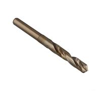 Hosrivae Broca de cobalto HSS de 14-22 mm con vástago reducido de 10 mm, acero, aluminio, hierro fundido; ángulo de punto de 135°, dureza HRC62-64, acabado dorado, cumple con las normas DIN 338 y