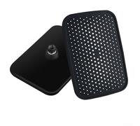 Hosrivae Cabezal de ducha rectangular grande para techo, pulverizador de lluvia giratorio de 360 grados con alta presión, material ABS, se adapta a brazo estándar G 1/2, acabado negro