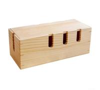 Hosrivae Caja de gestión de cables de madera, almacenamiento y clasificación de cables, organizador de escritorio, eliminación de desorden de cables de oficina en casa (madera)