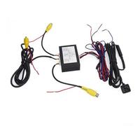 Hosrivae Caja de interruptores de cámara de aparcamiento para cámaras de respaldo delanteras y traseras de vehículos, controlador de canal de vídeo ABS de 12 V con función de interruptor automático