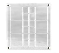 Hosrivae Caja expositora acrílica de conchas marinas de 5.6 x 5.6 pulgadas, caja de almacenamiento con hebilla segura, colección de cuentas de piedras preciosas, organizador transparente