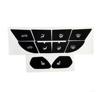 Hosrivae Calcomanía de reparación de botón de control de CA para Chevrolet, superposición de vinilo negro con letras blancas, kit de etiquetas de interruptor desgastadas