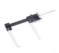 Hosrivae Calibrador Vernier para disco de freno de grosor de 0 a 60 mm, herramienta de regla digital de acero inoxidable compatible con frenos de disco, negro y plateado