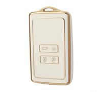 Hosrivae Car Key Case Espace, 360 Full Surround a prueba de golpes Shell, Remote Skin Negro (Blanco)