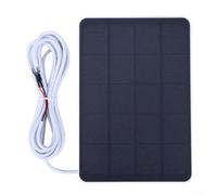 Hosrivae Cargador de panel solar, 4 W, monocristalino, 21,8 % de eficiencia, resistente a la intemperie, para timbre de video anillo, color blanco y negro, soporte ajustable, fuente de alimentación