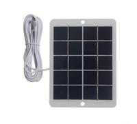 Hosrivae Cargador de panel solar de polisilicio de 6 W, 5 V, cable de extensión de alta e 300 cm para alimentación al aire libre para fuente para monitoreo de cámara de seguridad de jardín