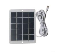 Hosrivae Cargador de panel solar de polisilicio de 6 W y 5 V, cable de extensión de alta e 300 cm para alimentación al aire libre para fuente para monitoreo de cámara de seguridad de